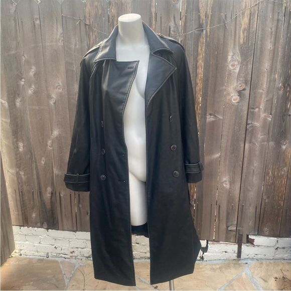 Zara distressed faux leather trench Size M - Picture 4 of 8